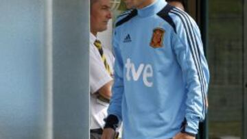 Soldado, al t&eacute;rmino de un entrenamiento de la Selecci&oacute;n en Austria.