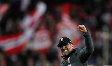 Soccer Football - Champions League - Group E - FC Salzburg v Liverpool - Red Bull Arena Salzburg, Salzburg, Austria - December 10, 2019 Liverpool manager Juergen Klopp celebrates after the match