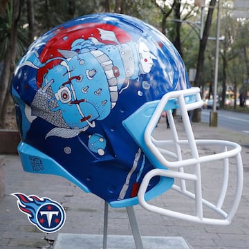 Los 32 cascos de los equipos de la NFL en versión artística