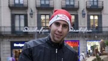 <b>EL DÍA 23. </b>Mirambell posa para AS junto al pesebre de Barcelona.