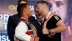 Regis Prograis y Josh Taylor durante la rueda de prensa previa a su combate en la final de las World Boxing Super Series.