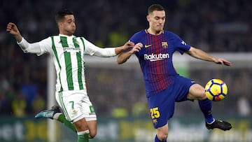 Vermaelen se lesiona y estará dos semanas fuera. Umtiti y Mina serán sus posibles sustitutos