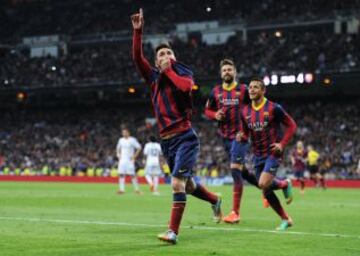 3-4. Messi celebra el cuarto gol.