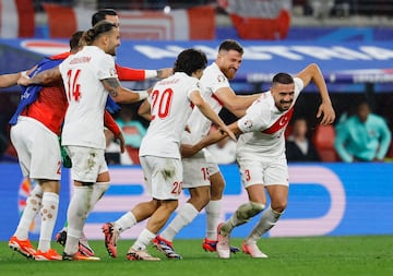 Merih Demiral (right) scored both Turkey's goals in their last-16 win over Austria, but will be banned for the country's next two matches.