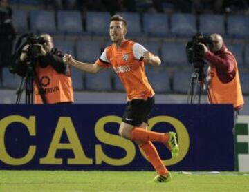 Camacho celebra su gol. 0-1.
