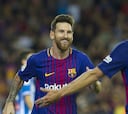 Messi comanda la goleada en el derbi catalán