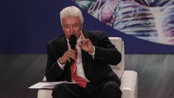 Jorge Perdomo, presidente de Dimayor, durante el lanzamiento de la Escuela de Técnicos y Entrenadores