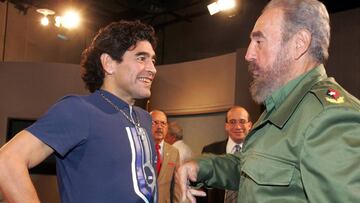 Maradona y Fidel Castro.