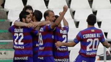 <b>VICTORIA. </b>El triunfo fue una inyección anímica para el Huesca.