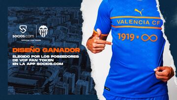 Así será el llamativo logo que lucirá el Valencia en su camiseta