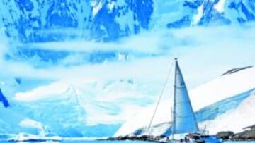 <b>ACCESO DESDE EL MAR. </b>El velero 'Le Sourire' acercó a los miembros de 'Al Filo' hasta la Antártida, en una de sus expediciones, para escalar cuatro desconocidas cumbres.