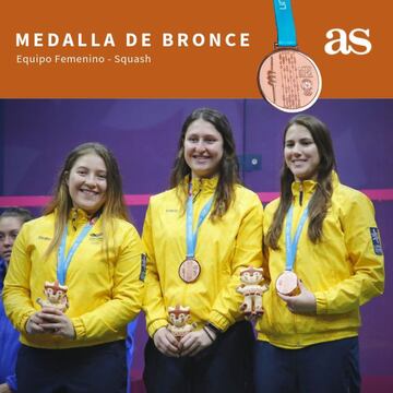 El equipo femenino de Squash se quedó con la medalla de bronce. 