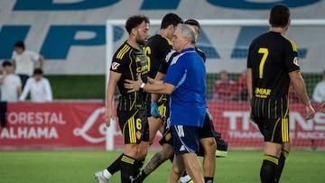 02/09/2025. Partido amistoso de pretemporada entre la SD Tarazona y el Real Zaragoza en el Municipal de Tarazona. Keidi Bare