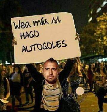 Los memes se ensañaron con Vidal tras la derrota