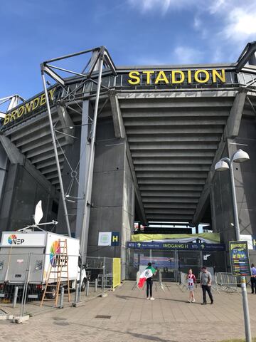 El color previo al México vs Dinamarca