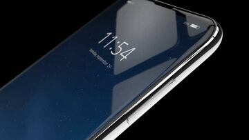 Un iPhone 8 con pantalla curvada y Touch ID lateral seg¨²n esta patente