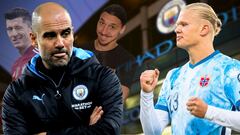 Guardiola, Haaland y los fantasmas en el &#039;nueve&#039;:Lewandowski e Ibrahimovic