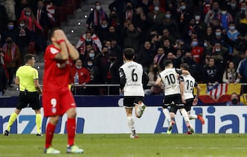 0-2. Hugo Duro celebra el segundo gol.