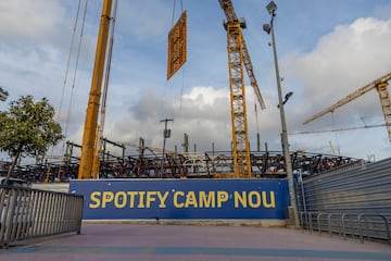 Vista general de las obras del nuevo estadio del FC Barcelona en Spotify Camp Nou.