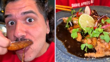 Noel Horcajada en un restaurante chino