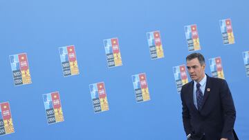 Spanish Prime Minister Pedro Sanchez arrives at NATO summit in Madrid, Spain June 29, 2022. REUTERS/Nacho Doce