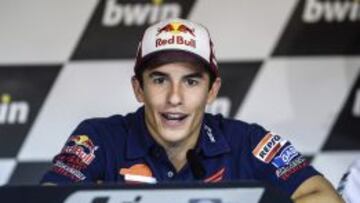 Marc Márquez durante la rueda de prensa de Brno.