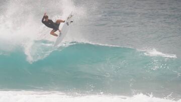 A&eacute;reo del surfista Sean Gunning en la Gold Coast de Australia. 