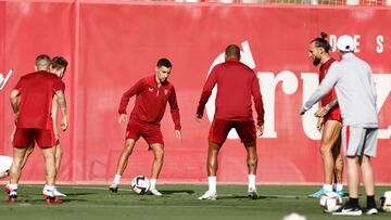 Navas, en un entrenamiento.