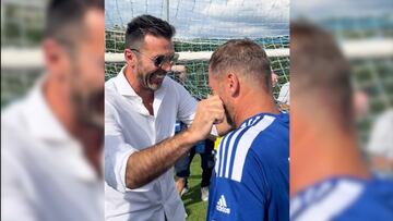 Buffon y Totti se reencuentran en una cancha de futbol