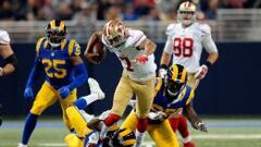 Colin Kaepernick en su &uacute;ltimo partido con los 49ers ante los Rams.
