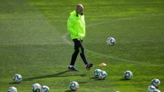 Paco J&eacute;mez, durante un entrenamiento del Rayo.