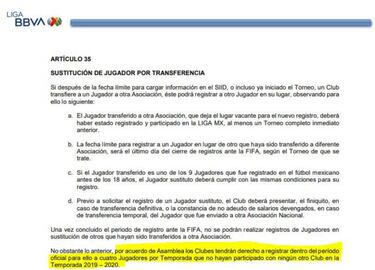 Sambueza cambió de equipo por excepción escrita en reglamento