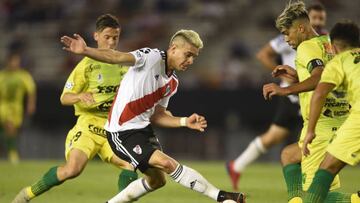 En el primer partido oficial del 2019, el Millonario no tuvo un buen funcionamiento y perdió como local 1-0 frente al Halcón, que le pisa los talones a Racing.