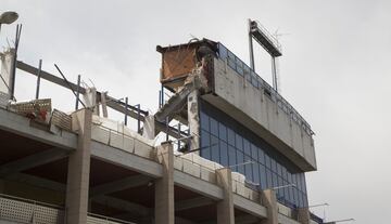 El avance de las obras de demolición del templo rojiblanco.