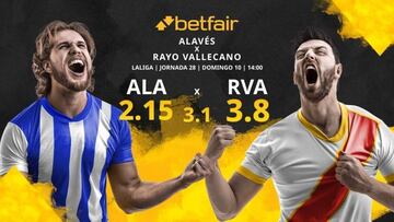 Alavés vs. Rayo Vallecano: horario, TV, estadísticas, clasificación y pronósticos
