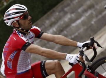 El ciclista catalán del equipo Katusha, Joaquim "Purito" Rodríguez, durante la decimoséptima etapa de la Vuelta 2014 ,con salida en Ortigueira y llegada a A Coruña, de 190,7 kms. de recorrido