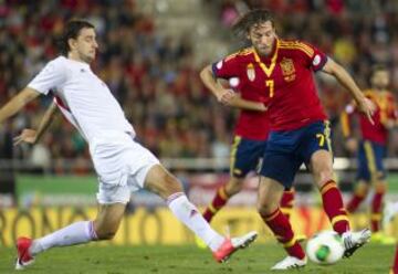 Clasificación mundial 2014. España-Bielorrusia. Michu y Filipenko.