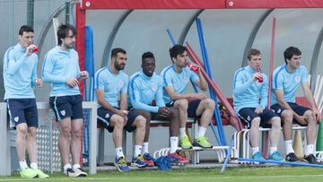 El equipo, en la sesión de ayer