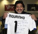 Mourinho a Maradona: "Eres el número uno; te adoro"