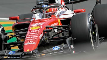 Charles Leclerc, en el Ferrari.