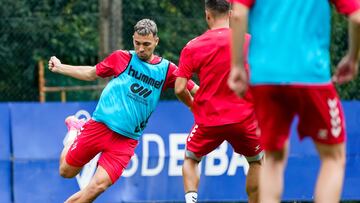 Arana durante un entrenamiento en Atxabalpe