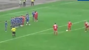 Vídeo: Golazo de tiro libre a lo Supercampeones, pasó en Bielorrusia