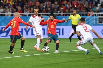 0-1. Isco marcó el gol del empate.