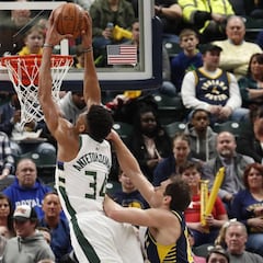 Los Pacers caen en Milwaukee y los cuatro grandes no fallan