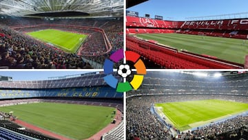 San Mam&eacute;s, Camp Nou, Santiago Bernab&eacute;u y S&aacute;nchez Pizju&aacute;n, estadios de LaLiga Santander 