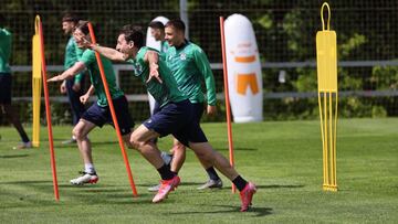 Oyarzabal, en un entrenamiento de esta semana en Zubieta