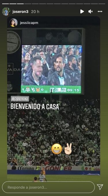 José Ron asistió al partido de Santos y compartió momentos de su viaje a Torreón
