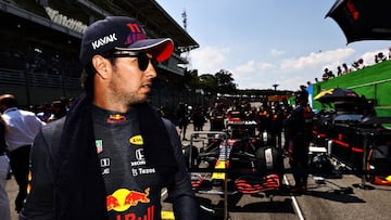 Sergio Pérez durante el GP de Brasil