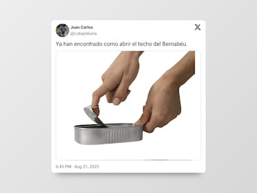 El techo del Bernabéu, protagonista de los memes de Primera