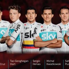 El Sky viene a la Vuelta sin Froome, Thomas y Bernal